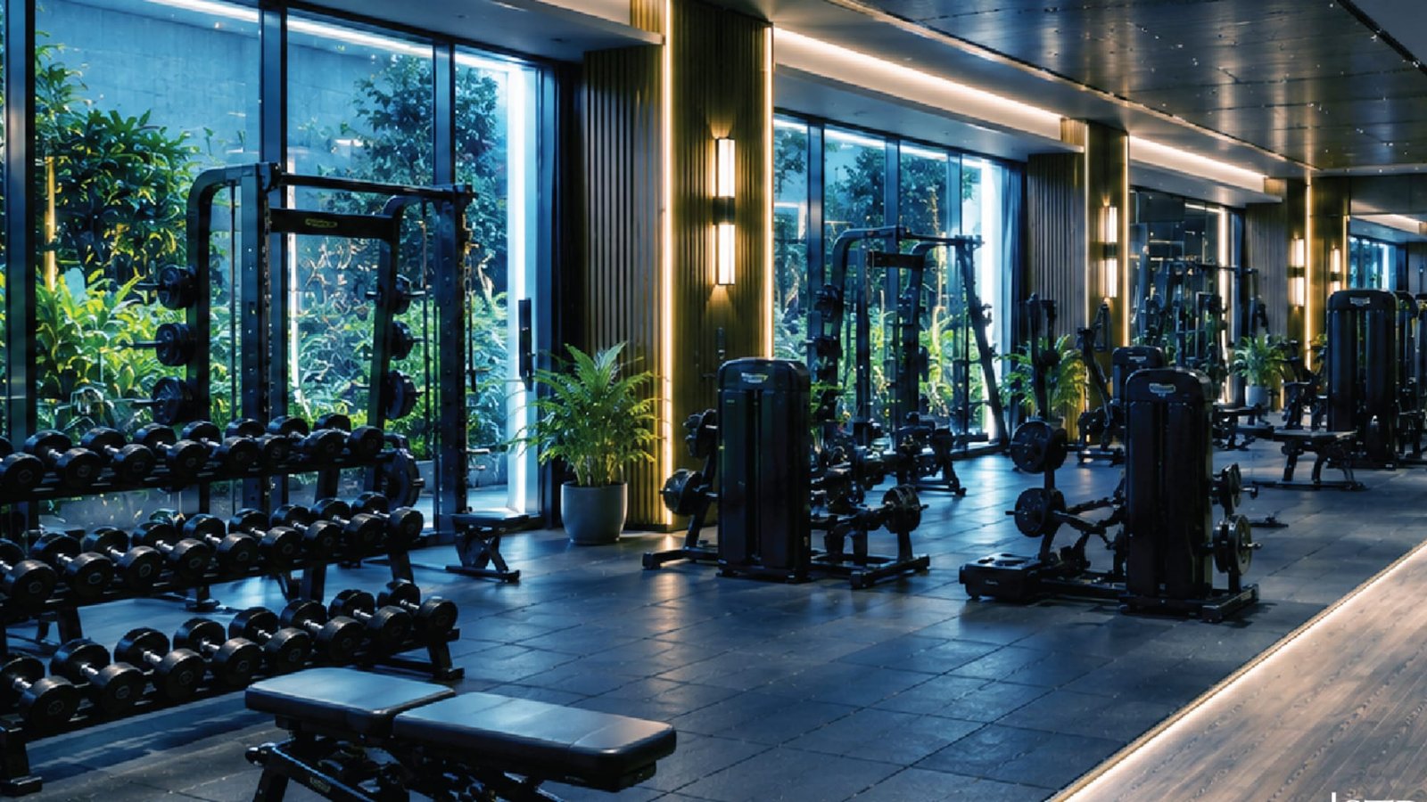 Gymnasium in the clubhouse, Royal Green World City